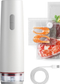 Portable Handheld Vacuum Sealer - Wireless Rechargeable Food Saver Pump - Compact Electric Kitchen Gadget for Meal Prep & Sous Vide - White