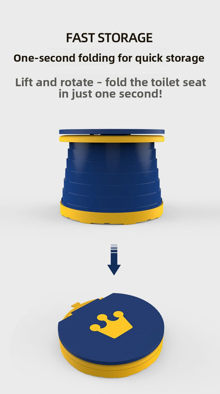 Kids Portable Travel Potty Foldable Training Toilet Seat - Pink - Compact Car & Camping Emergency Commode with Backrest - 50kg Load Capacity