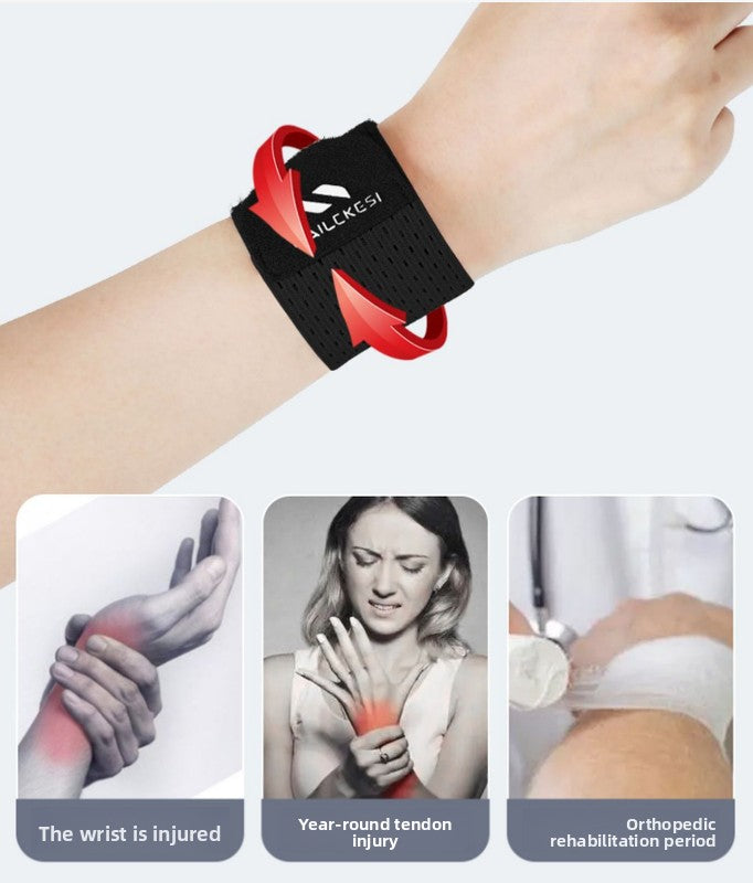 2PCS Adjustable Wrist Support Brace Ultra Thin Breathable Mesh Wrap for Sports Tennis Gym & Daily Office Use One Size Fits Most Fashion Grey