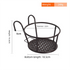 Hanging Flower Pot Holder Metal Balcony Railing Planter Basket Round Iron Rack with Mesh Bottom Fits up to 6cm Rail for Fence & Patio Brown