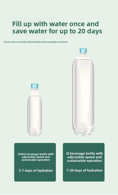 2 PCS Automatic Self-Watering Plant Spikes Adjustable Drip Irrigation System for Indoor Outdoor Garden Pots Holiday Care Green and White