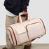 Convertible Travel Garment Bag Large Duffel Suit Carrier with Shoe Compartment & Hidden Backpack Straps Waterproof  Light Pink
