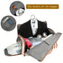 Convertible Travel Garment Bag Large Duffel Suit Carrier with Shoe Compartment & Hidden Backpack Straps Waterproof  Black