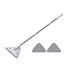 Adjustable Triangle Cleaning Mop 119cm Long Handle Window Squeegee Wall Washer Rotatable Head for Ceilings High Corners Wet Dry Use with 2 Microfibre Pads