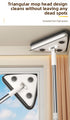 Adjustable Triangle Cleaning Mop 119cm Long Handle Window Squeegee Wall Washer Rotatable Head for Ceilings High Corners Wet Dry Use with 2 Microfibre Pads