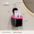 Suction Cup Bathroom Organizer Wall Mounted Toothbrush Holder No Drill Storage Caddy with Drainage for Electric Toothbrush Razor Makeup Black & Pink