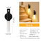 Matte Black Motion Sensor Night Light LED Rechargeable Magnetic Stick Wall Lamp Smart Wireless Batten for Hallway Staircase Modern Style Warm White