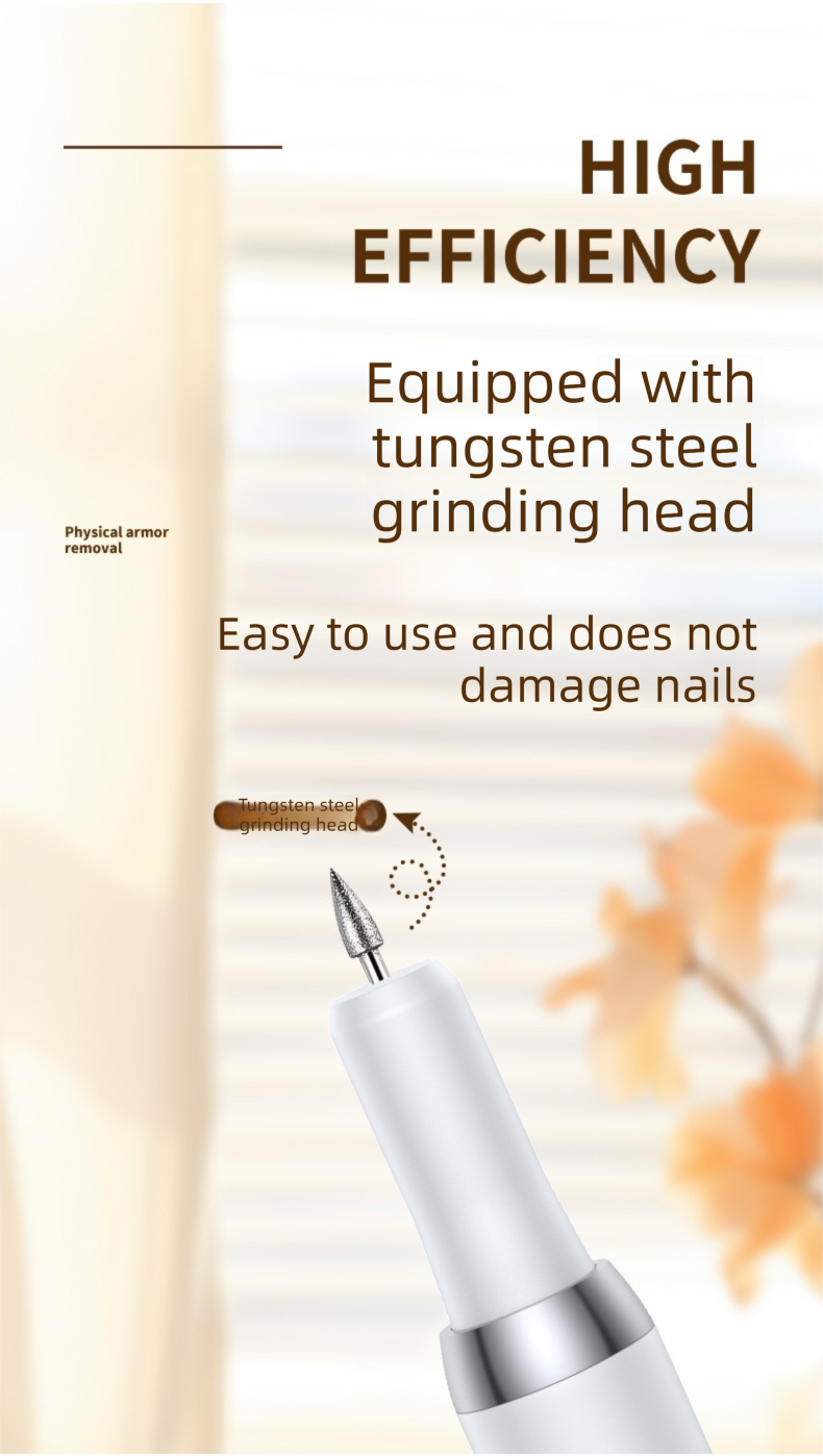 Electric Nail Drill Machine Cordless Portable E-File Kit with Charging Base LED Display 3 Speeds 15000RPM for Gel Polish Acrylic Removal Manicure Pedicure Home Khaki