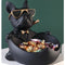 Cool French Bulldog Storage Figurine Resin Statue Key Bowl Candy Dish Entryway Organiser Modern Home Decor Gift Black