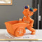 French Bulldog Pushing Wheelbarrow Storage Figurine Resin Statue Key Bowl Candy Dish Entryway Organiser Home Decor Gift Orange