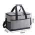 Large 35L Insulated Cooler Bag Soft Sided Leakproof Thermal Tote for Camping Beach Picnic BBQ Heavy Duty Grocery Carrier Grey
