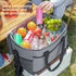 Large 35L Insulated Cooler Bag Soft Sided Leakproof Thermal Tote for Camping Beach Picnic BBQ Heavy Duty Grocery Carrier Grey