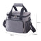 Small Insulated Lunch Bag 10L Cooler Tote Box with Shoulder Strap Leakproof Thermal Meal Prep Carrier for Work School Picnic Grey