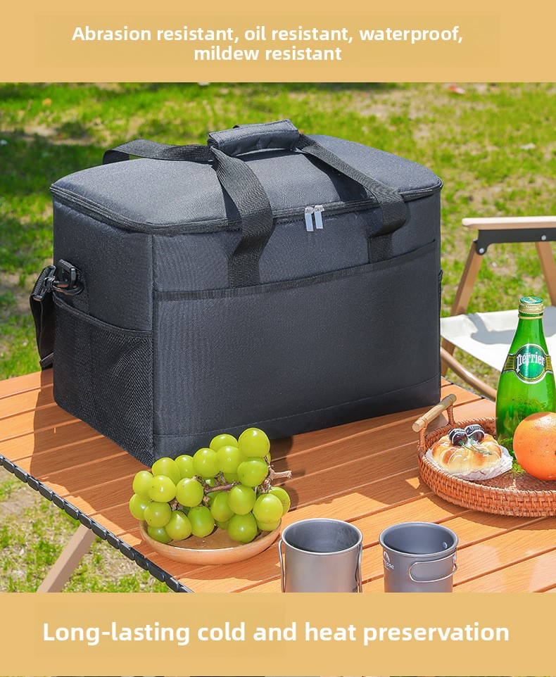 Small Insulated Lunch Bag 10L Cooler Tote Box with Shoulder Strap Leakproof Thermal Meal Prep Carrier for Work School Picnic Grey