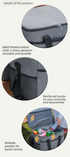 Small Insulated Lunch Bag 10L Cooler Tote Box with Shoulder Strap Leakproof Thermal Meal Prep Carrier for Work School Picnic Grey