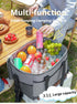 Small Insulated Lunch Bag 10L Cooler Tote Box with Shoulder Strap Leakproof Thermal Meal Prep Carrier for Work School Picnic Grey
