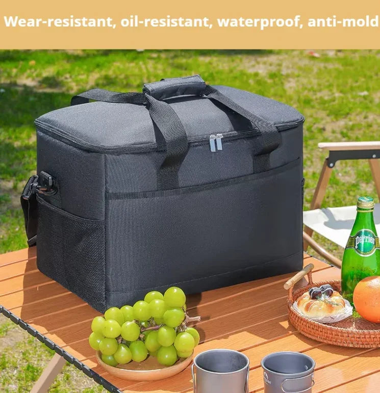 Small Insulated Lunch Bag 10L Cooler Tote Box with Shoulder Strap Leakproof Thermal Meal Prep Carrier for Work School Picnic Grey