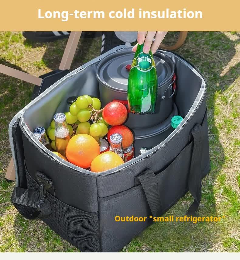 Small Insulated Lunch Bag 10L Cooler Tote Box with Shoulder Strap Leakproof Thermal Meal Prep Carrier for Work School Picnic Grey