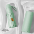 Mini Capsule Umbrella UPF 50+ Sun Protection Compact Pocket Parasol Lightweight Travel Rain Shade Windproof 6 Ribs UV Block Fog Green