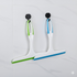 2 PCS Window Squeegee Glass Wiper  Shower Screen Cleaner Tool with TPR Blade Non Slip Handle for Bathroom Mirror and Car Windscreen Blue and Green