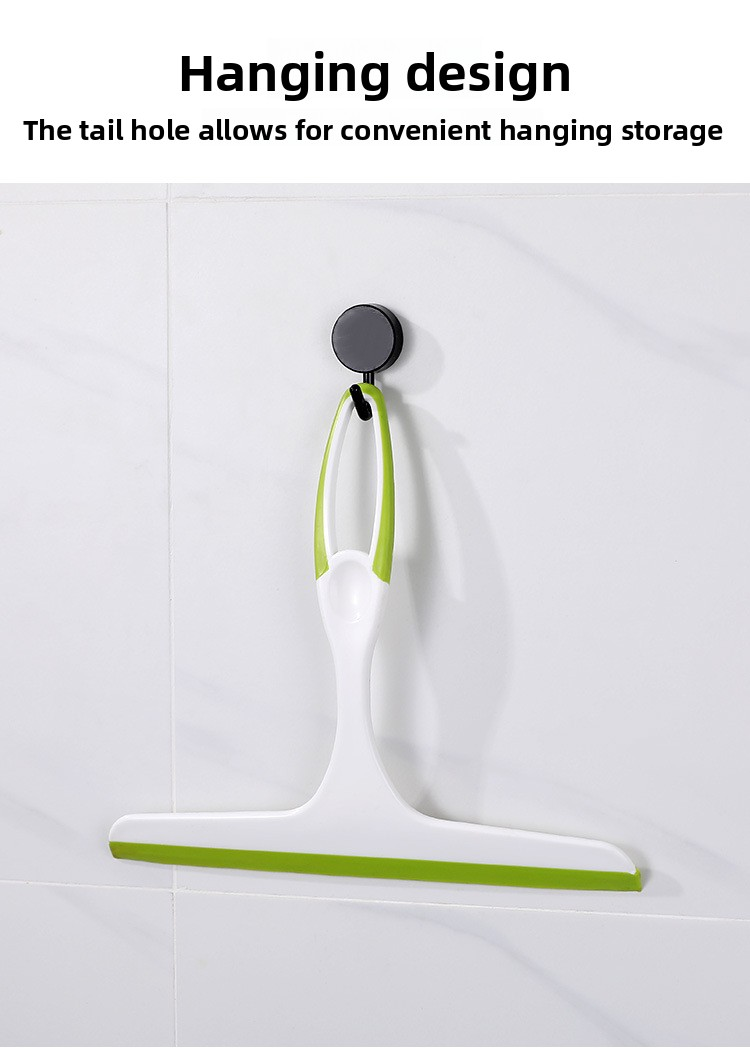 2 PCS Window Squeegee Glass Wiper  Shower Screen Cleaner Tool with TPR Blade Non Slip Handle for Bathroom Mirror and Car Windscreen Red and Green