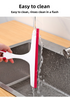 2 PCS Window Squeegee Glass Wiper  Shower Screen Cleaner Tool with TPR Blade Non Slip Handle for Bathroom Mirror and Car Windscreen Red and Green
