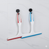 2 PCS Window Squeegee Glass Wiper  Shower Screen Cleaner Tool with TPR Blade Non Slip Handle for Bathroom Mirror and Car Windscreen Red and Blue