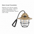 Retro LED Camping Lantern Rechargeable Pinecone Light Dimmable 4 Modes IPX4 Waterproof Hanging Tent Lamp for Outdoor Hiking Fishing Khaki