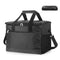 Large 30L Insulated Cooler Bag - Leakproof Thermal Lunch Tote with Shoulder Strap - Heavy Duty Black Picnic Box for Beach, Camping & Work