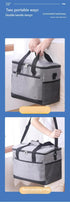 Large 18L Insulated Cooler Bag - Leakproof Thermal Lunch Tote with Shoulder Strap - Heavy Duty Blue Picnic Box for Beach, Camping & Work