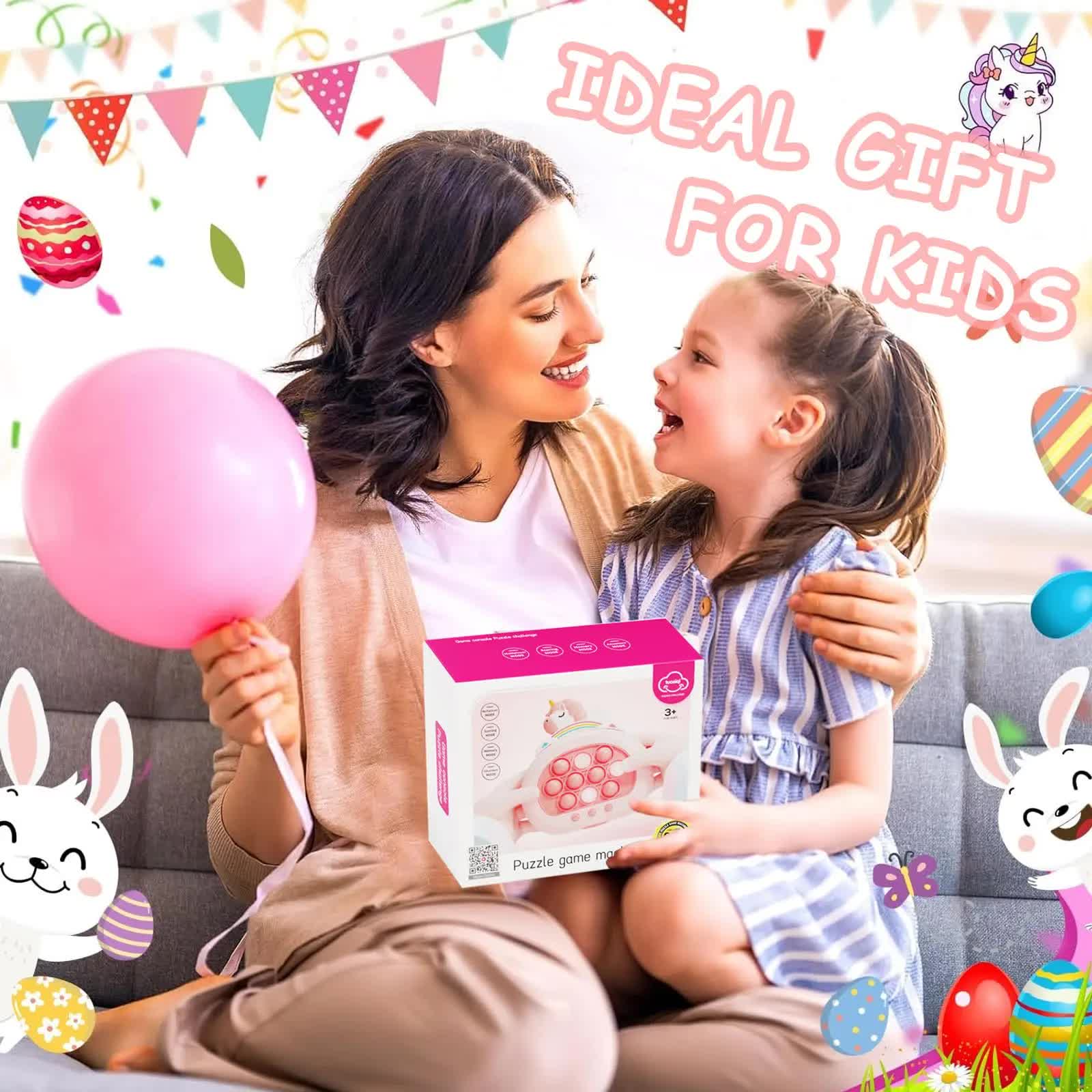 Electronic Fast Push Pop Game - Astronaut Space Edition Fidget Console with Lights & Sound - 4 Modes Memory & Speed Challenge - Interactive Sensory Toy for Kids 3+ & Travel