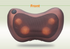 Cordless Rechargeable Shiatsu Massage Pillow - 8 Node Deep Kneading Neck & Back Massager with Heat - Wireless Portable Cushion for Home Car & Travel - Brown