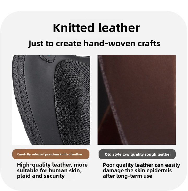 Cordless Rechargeable Shiatsu Massage Pillow - 8 Node Deep Kneading Neck & Back Massager with Heat - Wireless Portable Cushion for Home Car & Travel - Black