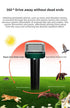 Solar-Powered Sonic Snake and Rodent Repeller Ground Stake - Outdoor Waterproof Ground Vibration Pest Deterrent Device - Ultrasonic Control for Moles, Voles, and House Mice - Garden Lawn Protection - Green Square Top Model