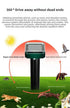 Solar-Powered Sonic Snake and Rodent Repeller Ground Stake - Outdoor Waterproof Ground Vibration Pest Deterrent Device - Ultrasonic Control for Moles, Voles, and House Mice - Garden Lawn Protection - Green Circular Top Model