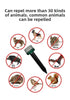 Solar-Powered Sonic Snake and Rodent Repeller Ground Stake - Outdoor Waterproof Ground Vibration Pest Deterrent Device - Ultrasonic Control for Moles, Voles, and House Mice - Garden Lawn Protection - Green Circular Top Model