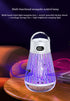 2-in-1 Rechargeable Mosquito Zapper & Camping Lantern - 2000V Electric Insect Killer with Smart Digital Display - 2000mAh Battery Portable Bug Trap for Outdoor Tent Patio & Home - IPX5 Waterproof - Black