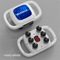 6-Head Deep Tissue Percussion Massager - Cordless Electric Muscle Gun with Red Light Therapy - 9 Speed Dual Handle Body Relaxer for Back & Legs - Ivory White