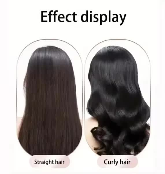 Cordless Mini Hair Straightener & Curler 2-in-1 - Portable USB Rechargeable Ceramic Flat Iron with 3 Temperature Settings - Compact Travel Styler for Bangs & Touch Ups - Pink