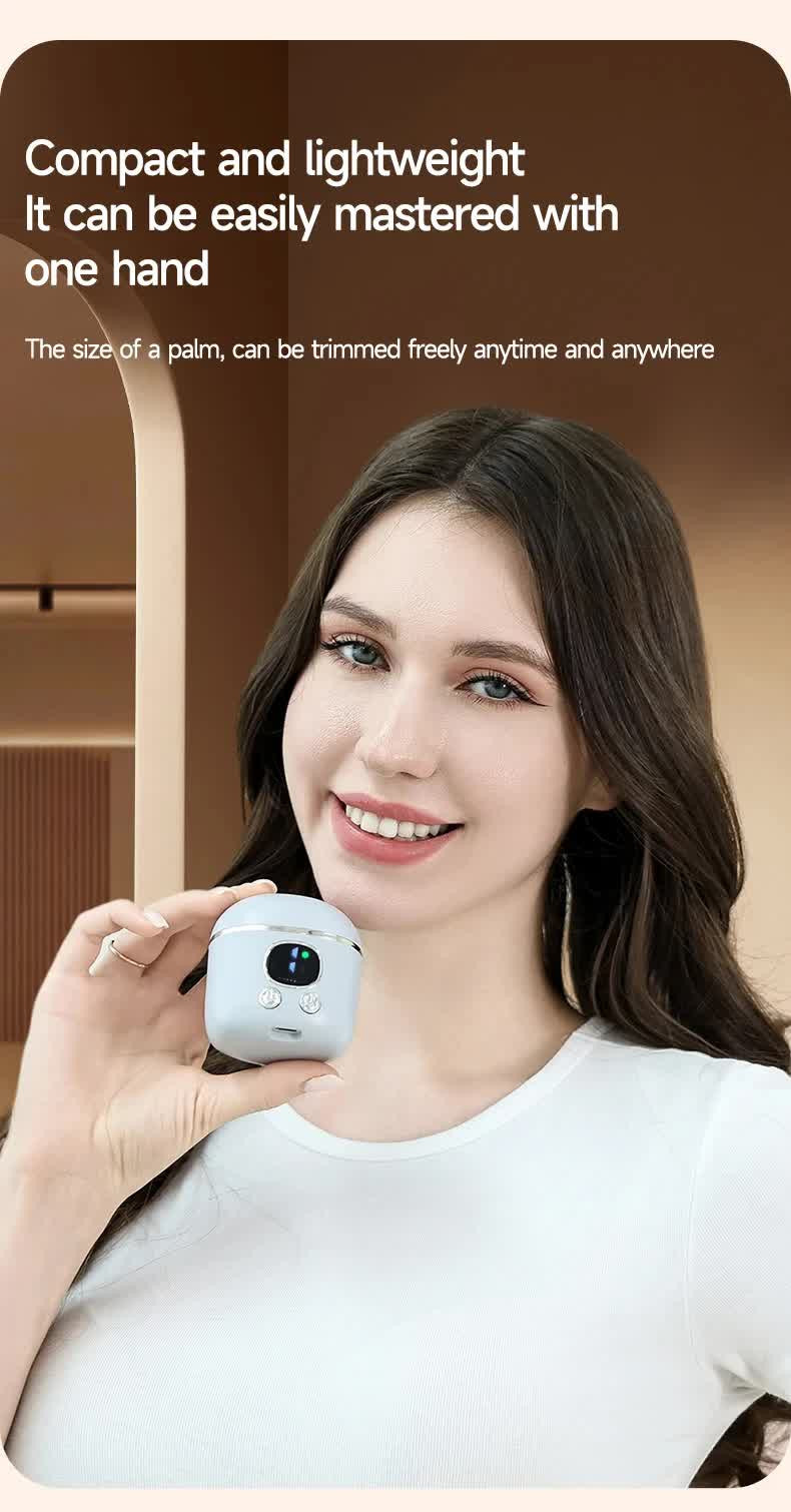 2-in-1 Electric Nail Clipper with Magnifying Glass & LED Light - Automatic Nail Trimmer & Polisher for Babies, Seniors & Adults - Safe USB Rechargeable Manicure Tool with Debris Storage - Grey