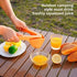 Foldable Manual Lemon Squeezer & Citrus Juicer - Portable Handheld Fruit Press for Fresh Orange & Lime Juice - Space Saving Kitchen Tool - Green