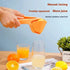 Foldable Manual Lemon Squeezer & Citrus Juicer - Portable Handheld Fruit Press for Fresh Orange & Lime Juice - Space Saving Kitchen Tool - Yellow