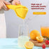 Foldable Manual Lemon Squeezer & Citrus Juicer - Portable Handheld Fruit Press for Fresh Orange & Lime Juice - Space Saving Kitchen Tool - Yellow