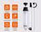200ml Fluid Extractor & Transfer Pump - Manual Oil Syringe with Extension Tubes for Automotive Brake, Gear & Power Steering Fluids - Heavy Duty Suction Tool
