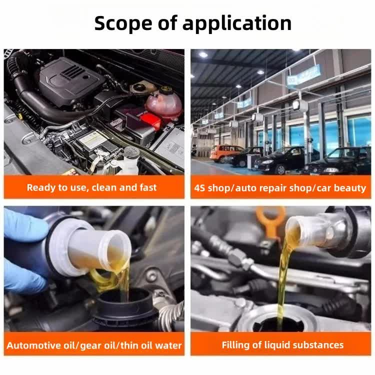 200ml Fluid Extractor & Transfer Pump - Manual Oil Syringe with Extension Tubes for Automotive Brake, Gear & Power Steering Fluids - Heavy Duty Suction Tool