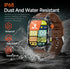 Rugged Outdoor Smart Watch for Men - 1100mAh Extra Long Battery with LED Flashlight & Compass - 2.01" HD Screen Bluetooth Calling IP68 Waterproof Fitness Tracker - Camouflage Color