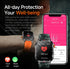 Rugged Outdoor Smart Watch for Men - 1100mAh Extra Long Battery with LED Flashlight & Compass - 2.01" HD Screen Bluetooth Calling IP68 Waterproof Fitness Tracker - Camouflage Color