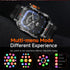 Rugged Outdoor Smart Watch for Men - 1100mAh Extra Long Battery with LED Flashlight & Compass - 2.01" HD Screen Bluetooth Calling IP68 Waterproof Fitness Tracker - Orange