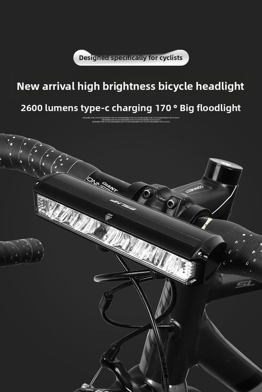EOS640 Upgraded 3250 Lumen Super Bright Bike Light with Stable Dual Bracket Mount - 8000mAh Long Life Battery with Smart Temp Control - USB Rechargeable Aluminium MTB Headlight