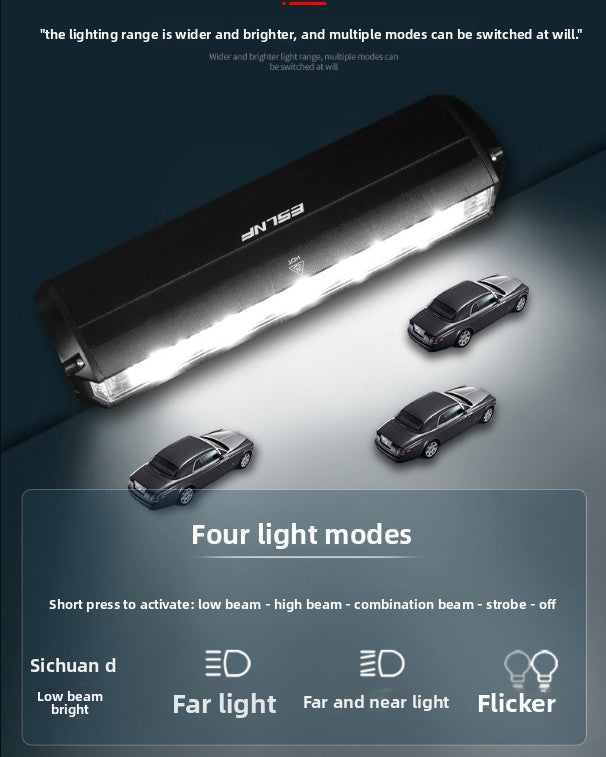 EOS640 Upgraded 3250 Lumen Super Bright Bike Light with Stable Dual Bracket Mount - 8000mAh Long Life Battery with Smart Temp Control - USB Rechargeable Aluminium MTB Headlight